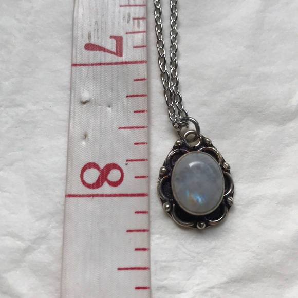 Rainbow moonstone 925 sterling silver pendant - Picture 11 of 12